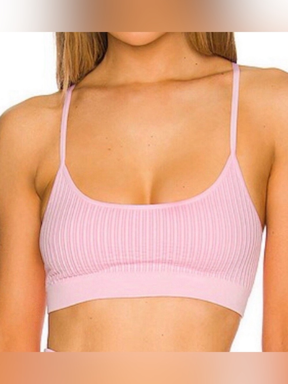 Spiritual Gangster Women’s Ribbed Seamless Sports Bra Crop Tank Top XS/S